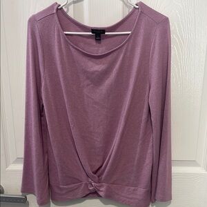 Ann Taylor Factory Women's Purple Twist Front Top